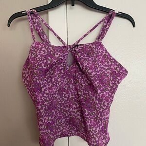 Ketch Floral Purple Women's Top